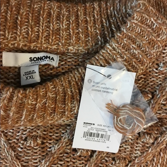 SONOMA XXL Goods For Life XXL sweater with stitch detail shades of coc… - Picture 6 of 15